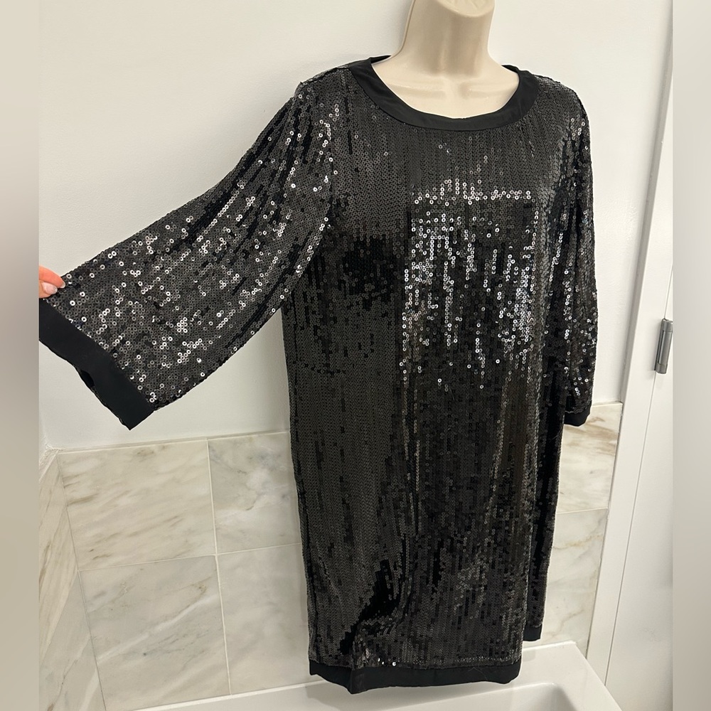 Love Moschino Black Sequence Mini Dress